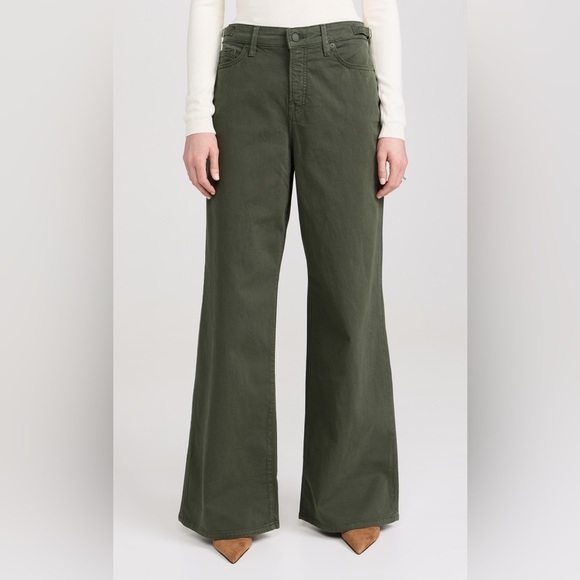 Good American Denim - Good American Olive Green Wide-Leg Jeans